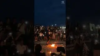 Drag queen Electra Fox literally plays with fire in a performance of 'Kapangyarihan' by Ben&Ben