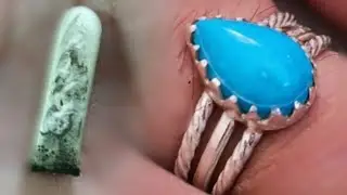 how to make silver ring for men |  turquoise stone ring making