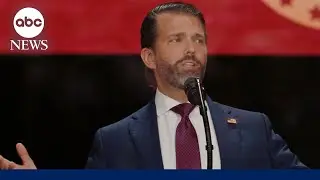 Donald Trump Jr. speaks at Charlie Kirk memorial service