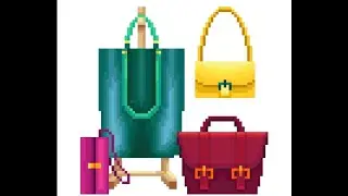 Pixel Art Daily Painting i colored women  Handbags 👜💼 # 418
