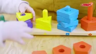 Melissa & Doug Stack and sort board รุ่น 0379 แยกแยะสี จำนวน และรูปร่าง ของเล่น นับเลข ต่อเรียง