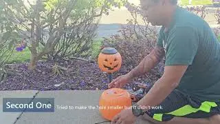 Garden Light Hack to Light Up Pumpkins