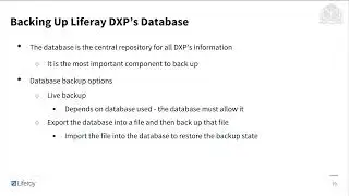 Backup and Recovery 7.3 DXP Cloud