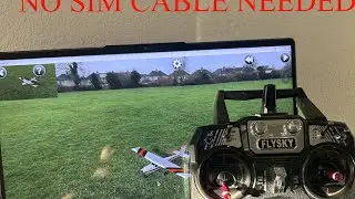 How to connect a fsi6 transmitter to a simulator with NO sim cable
