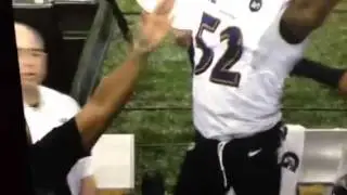 Ray Lewis got the HOLY GHOST POWER 