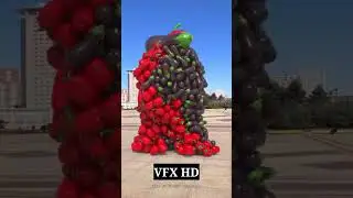 A new way to play vegetables against each other #c4dworks #c4danimation #shorts