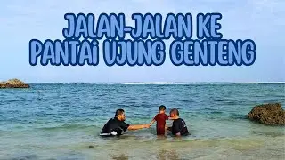 Jalan Jalan ke Pantai Ujung Genteng, Uwais Seneng Banget