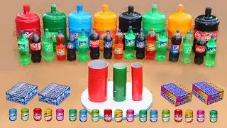 Devil's Toothpaste Experiment: Big Coca-Cola, Fanta, Mtn Dew, 7up, Mirinda vs Mentos Underground