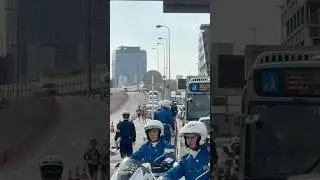 Police Escort Swap Captivates Spectators #japan #tokyo #love #hakone #ekiden #police #escort #swap