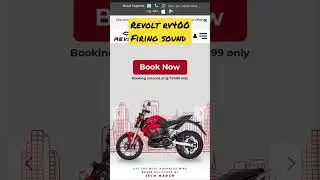 revolt rv400 firing sound// #youtubeshorts #bike #bikelover #revoltrv400 #revolt #evbike #firing