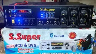 Most Underrated ! S.Super 8 Transistor Stereo Amplifier With LED View Meter And  MIC .