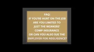 Ask a Lawyer: Can I Sue My Employer And Receive Workers' Comp?
