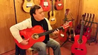 Guitarra Flamenca Juan Montes Modelo Arce color Rojo