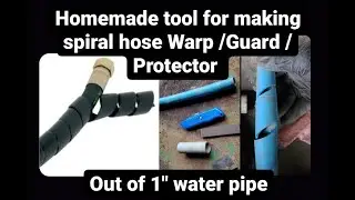 Tool for making water pipe into Spiral Hose wrap , spiral hose guard , spiral hose protector