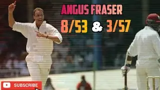 Angus Fraser 11 wicket Haul | vs West Indies |  @. Port of Spain 1998
