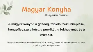 Hungarian reading practice for beginners with English translation | Hungarian Cuisine