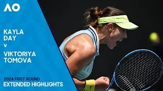 Kayla Day v Viktoriya Tomova Extended Highlights | Australian Open 2024 First Round