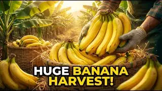 Huge Banana Harvest in US Organic Farm | Farm-to-Table ASMR