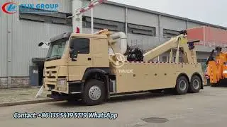 HOWO 6x4 10 Wheeler 20Tons 25Tons Wrecker Tow Truck for Breakdown Buses Emergency Rescue