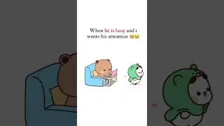 when she wants his attention #bubu #cute #bubududulover #animation