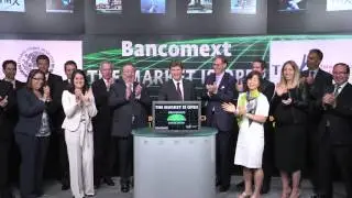 Bancomext opens Toronto Stock Exchange, August 28, 2014.