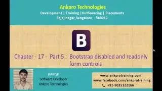 Bootstrap Chapter 17 - Bootstrap disabled and read only form controls part 5