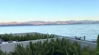 Lake breeze in hair, eyes fixed on the distant view.