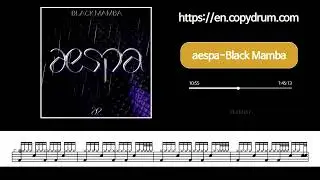 aespa-Black Mamba | Drum Score, Drum Sheet Music