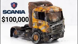 Abandoned Old Scania Truck Restoration Scania Truck Toy Restoration, Vintage Scania Truck, vintage