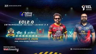 FN KOLLAM ROYALS vs AIDA KOTTAYAM BATLIONS ||Yellow Cloud Presents Entrepreneurs Cricket League 2.0