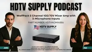 WolfPack 5 Channel 100/70V Mixer Amp with 3-Microphone Inputs