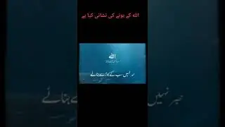 Allah k honay ki nishani kya hai? | What is the sign of Allah? #allah #quran #trending #viral