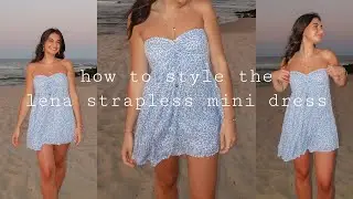 how to style a floral strapless mini dress