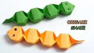 Easy Origami Snake 🐍  Step by Step Paper Folding