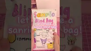 making a sanrio blind bag! #sanrio #mymelody #hellokitty #cinnamoroll #papercraft #asmr #craft #diy