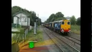DRS Class 20s, 20308 & 20309, 1Z20 passing Rugeley Town (7th July 2012)