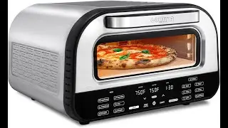 Gourmia Indoor Pizza Oven Air Fryer Toaster &ndash; 1800W Countertop Multi-Cooker with Pizza Stone