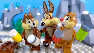 LEGO Coyote VS Chipmunks (Chip 'n Dale) Stop Motion Animation