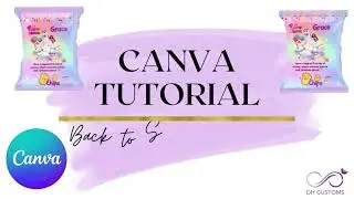 DIY Back-to-School Chip Bag in Canva 🦄 | Unicorn Academy Theme + to match custom composition book 