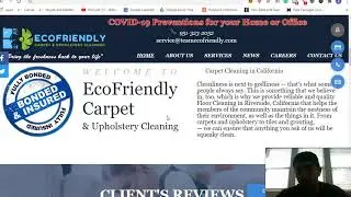 ECOfriendly Carpet & Upholstery Cleaning Marketing Video