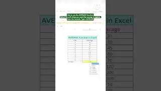 AVERAGE Formula in Excel |How ToUse Average Function in Excel |#average#averageinhindi#excel