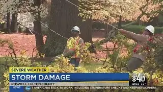 Early morning storm causes major damage throughout metro Atlanta