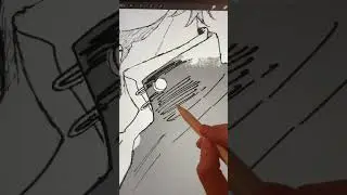 &ldquo;Inking&rdquo; manga #art #drawmanga #anime #mangaart #drawingprocess