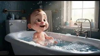 Bath Time Magic with Baby Tom 🌈🛁 | Fun Bath Rhyme for Kids | Nursery Rhymes & Songs for Children