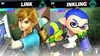 Super Smash Bros Ultimate Amiibo Fights Link vs the World EX vs Inkling