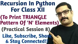 triangle pattern using recursion | how to print triangle using recursion | to print triangle pattern