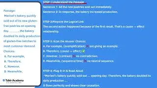 SAT Reading & Writing | Domain: Expression of Ideas | Example of Transition Questions