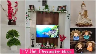 TV Unit Decoration ideas || How I Decorated My TV Unit #decoration