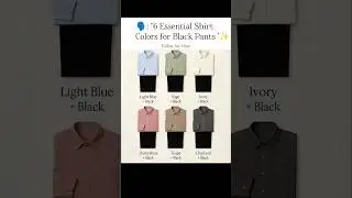 🗣️Black Pant and shirts Colour Combination | Fashion Ideas 2026💯 #fashion #ytshorts