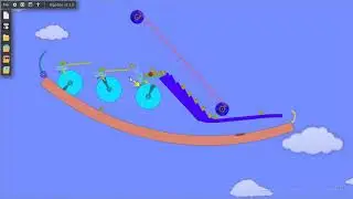Algodoo marble ladder experiment 1